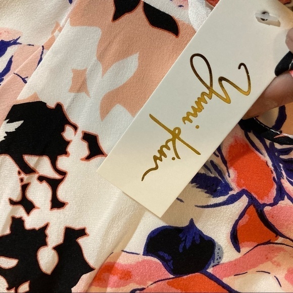 YUMI Kim Pink Silk Floral Babydoll Sundress Nwt - Picture 10 of 11